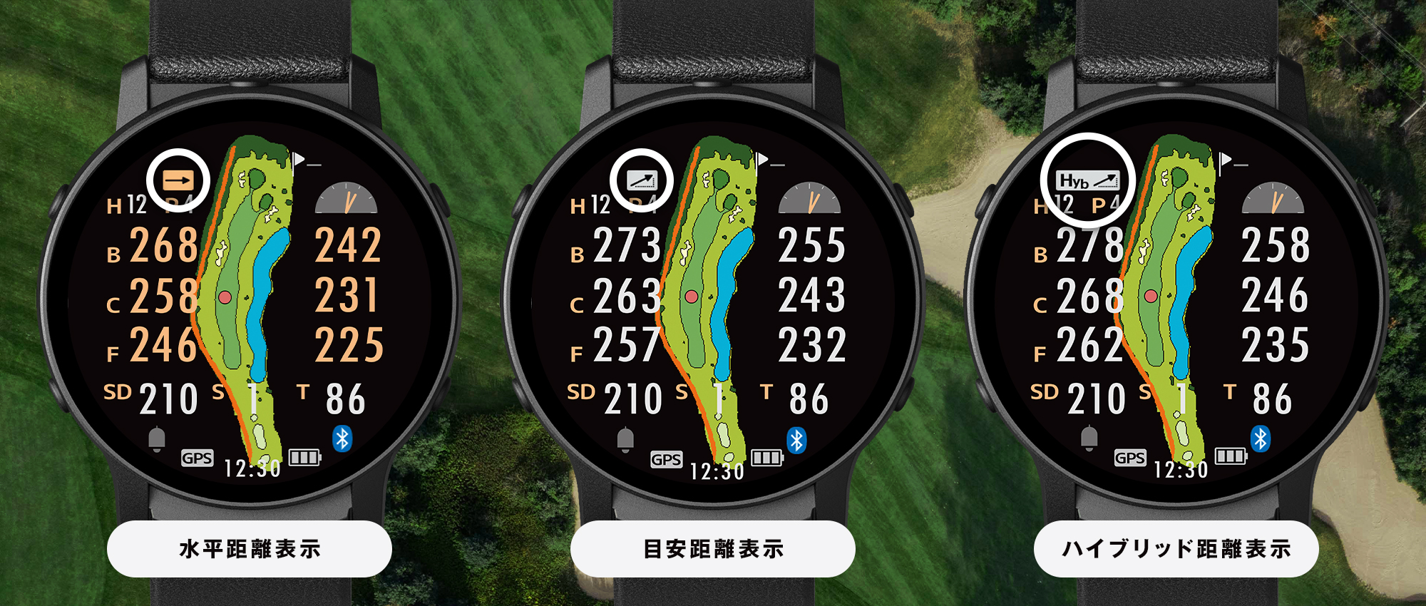 グリーンオン THE GOLF WATCH GS601を実際使用してみた評価と商品解説|高低差+気象状況を加味したハイブリッド計測とピン位置 ...